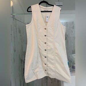 White denim Abercrombie and Fitch dress